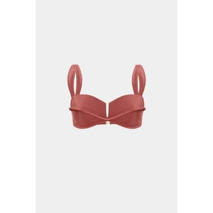 Açelya Okcu Premium Dokulu Biye Detaylı Rhea Fit Kadın Bikini Üstü