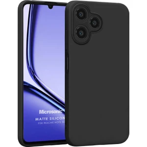 Matte Silicone Realme Note 50 Kılıf Siyah