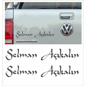 Sticker Usta Kişiye Özel Yazı 2 Adet Isim Soyisim Sticker 02105