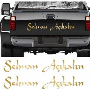 Sticker Usta Kişiye Özel Yazı 2 Adet Isim Soyisim Sticker 02105