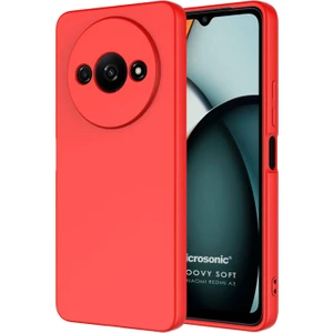 Xiaomi Redmi A3 Kılıf Groovy Soft Kırmızı