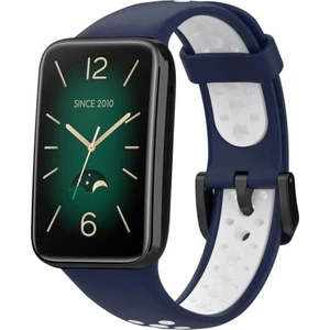 Xiaomi Mi Band 7 Pro Uyumlu Spor Çift Renk Delikli Silikon Kordon Kayış