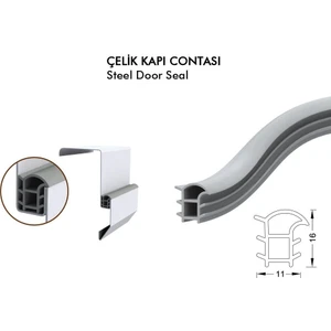 Çelik Kapı Kasa Fitili Contası Çelik Kapı Contası 6 Metre Beyaz