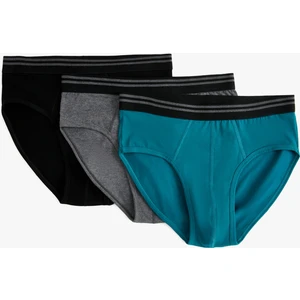 Slip Boxer Seti 3'lü Çok Renkli Pamuklu