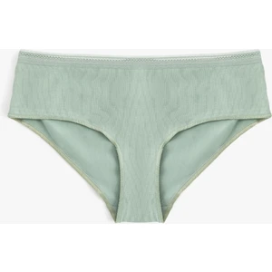 Yüksek Bel Hipster Külot Pamuklu Dokulu