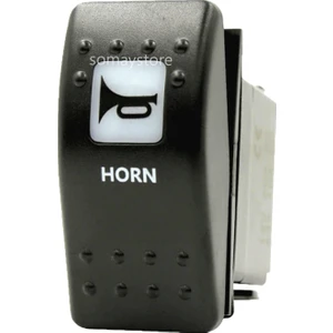 Marin Anahtar Korna (Horn) Swion Carling Switch Beyaz 12-24V Işıksız