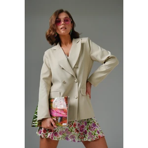 Bej Cep Detaylı Business Blazer Ceket