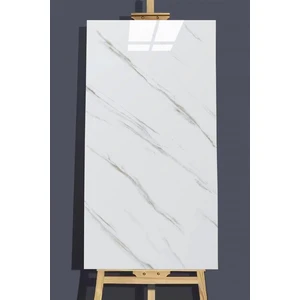 30X60 cm Beyaz Siyah Mermer Desenli Kendinden Yapışkanlı Seramik Köpük Banyo Pvc Duvar PANELI-6013