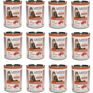La Vital Tahılsız Biftekli Kedi Konservesi 400 Gr. x 12 Adet