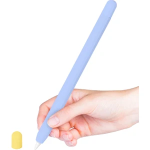 Apple Pencil 2. Nesil Uyumlu Kılıf Çift Renkli Mat Silikon Kalem Koruyucu 2 Uçlu