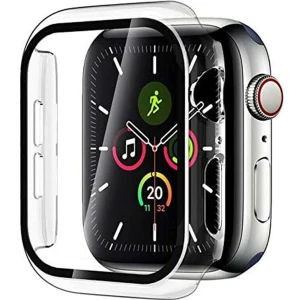 Apple Watch Uyumlu 40 mm 360 Tam Koruma Şeffaf Silikon Kılıf