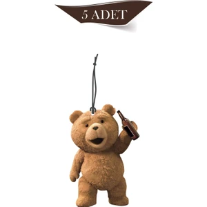 By Meyla Bymeyla Ayı Ted Temalı 5'li Oto Kokusu ve Oto Aksesuarı