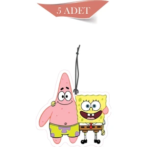 By Meyla Bymeyla Süngerbob Çizgi Film Temalı 5'li Oto Kokusu ve Oto Aksesuarı