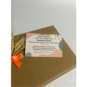 Butik Sosyetik E-Ticaret Teşekkür Kartı 5x8 cm 100 Adet