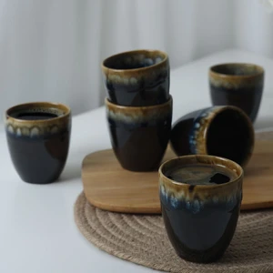 Shizen Siyah Latte Kupa 8 cm 6 Adet Q29