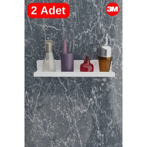 3m Ultra Güçlü Yapışkanlı Beyaz Mutfak&banyo Rafı, Çok Amaçlı Organizer Raf 2 Adet MT96B