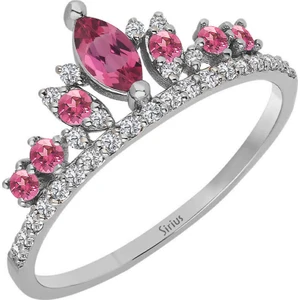 Sirius Pırlanta ve Pembe Turmalin Taşlı Diana Tacı Yüzük 0447R0074