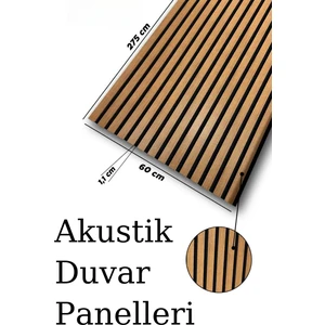 Akustik Duvar Paneli Lambri Duvar Paneli Antrasit 60*275 cm