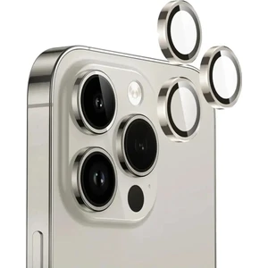 iPhone 15 Pro Max Kamera Lens Koruyucu ''Safir Cam & Kolay Kurulum'' (Natural)