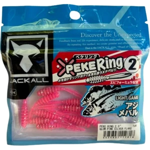 Peke Ring 2'' 5cm Silikon Yem (Glow Pınk Sılver Flake)