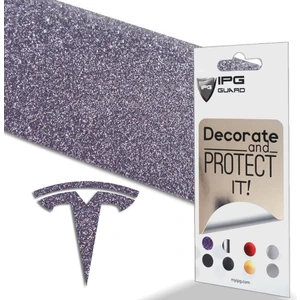 Ipg Tesla Model Y Özel Kesim Logo Seti - Direksiyon Ön Arka Jantlar ve Sensörler Için 8'lu Tesla Logo Sticker Seti ( Simli Mor )