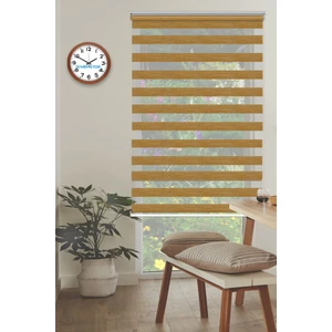 Soft Bamboo Kahverengi Kırçıllı Zebra Perde ( Etek Düz )