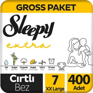 Extra Bebek Bezi gross Paket 7 Beden 100X4 400 Adet