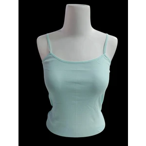 Kadın Ribana Ip Askılı Atlet - Su Yeşili