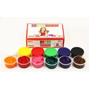 Parmak Boyası -  12 x 30 ml - Çocuklar Içinparmak Boyası 12 Renk