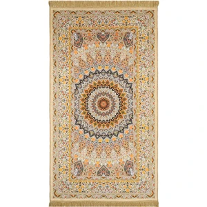 Bursa İpek Sarı Kadife Halı Seccade