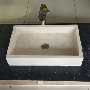 Sipahi Marble Traverten Köşeli Klasik Lavabo