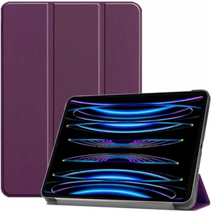 iPad Air 13 Inç M2 2024 Uyumlu Kılıf Kapaklı Standlı Arkası Sert Transparan Uyku Modlu