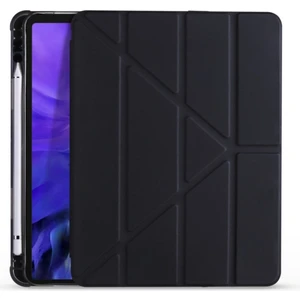 iPad Air 13 Inç M2 2024 Uyumlu Kılıf Standlı Kapaklı Kalem Bölmeli Silikon Kılıf