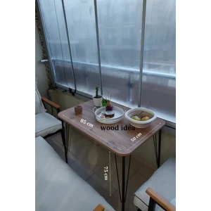 Wood Idea 50X85 cm Firkete Ayaklı Atlantik Çam Mutfak Masası,yemek Masası..balkon Masası