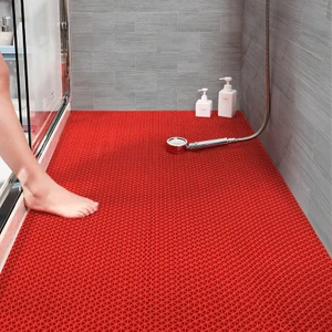 Banyo Duş Havuz Yeni Petek Paspas Kaydırmaz Pvc Paspas / En : 90 cm / Kırmızı