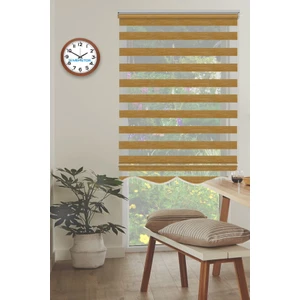 MEKSTOR Soft Bamboo Kahverengi Kırçıllı Zebra Perde ( Etek Dilimli )