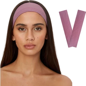 Salvia Dione 2'li Spor Saç Bantları - Elastik Kaymaz İnce Saç Ter Kafa Bandı Bandana, Kadın & Erkek Koşu Fitness Yoga Pilates Makyaj Yüz Yıkama Atletik Egzersiz Saç Bandı Pembe
