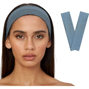 Salvia Dione 2'li Spor Saç Bantları - Elastik Kaymaz İnce Saç Ter Kafa Bandı Bandana, Kadın & Erkek Koşu Fitness Yoga Pilates Makyaj Yüz Yıkama Atletik Egzersiz Saç Bandı Açık Mavi