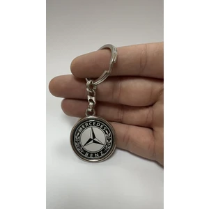 Mercedes Logolu Metal Anahtarlık Çift Yönlü (1 Adet)