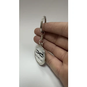 Dacia (Yeni Logo) Logolu Metal Anahtarlık Çift Yönlü (1 Adet)