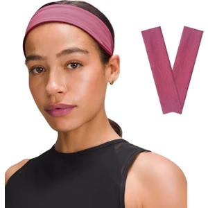 Salvia Dione 2'li Pamuklu Esnek Yoga Bandana Koşu Bandı Saç Bantları Gym Pilates Saç Bandı - Makyaj Yüz Yıkama Saç Aksesuarları - Sporcu Saç Bandı Seti Pembe Melanj