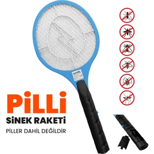 Güncel Çarşı Pilli Sinek Öldürücü Raket Elektrikli Sinek Raketi