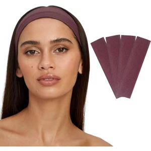 Salvia Dione 4'lü Spor Saç Bantları - Elastik Kaymaz İnce Saç Ter Kafa Bandı Bandana, Kadın & Erkek Koşu Fitness Yoga Pilates Makyaj Yüz Yıkama Atletik Egzersiz 4'lü Saç Bandı Seti Vişne Çürüğü Melanj