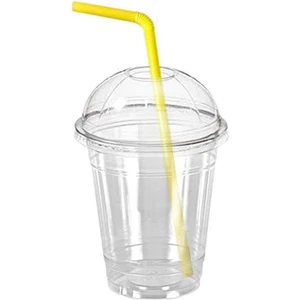 Slush  Buzlaş Milkshake Bardak  Pipet  Kapak 100′ Lü Set 10 Oz