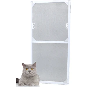 Menteşeli Yırtılmaz Kapı Kedi Sinekliği (Pet Tül) Beyaz 90X210 Cm. Özel Ölçü Verebilirsiniz.