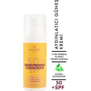Polente Natural - 50+ Spf Brightening Sunscreen - 50+ Spf Aydınlatıcı Güneş Kremi %100 Mineral Filtre (50 Ml)