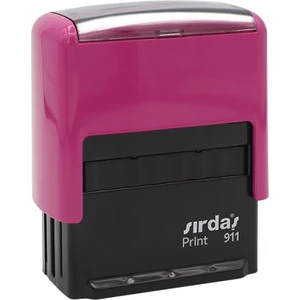 Vatan Promosyon Sırdaş 911 Isim Ünvan Kaşesi - Pembe Makina - Siyah Mürekkep - Yazı Dahildir