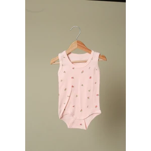 Lorasina Baby Kız Pamuklu Kolsuz Bebek Body