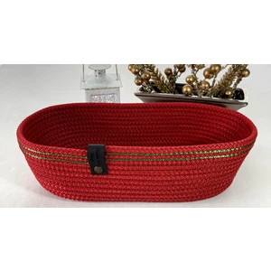 Double Knot Design Oval Ekmek Sepeti Organizer Tress Supla Amerikan Servis Tamamlayıcı Hediyelik