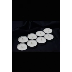 ARBUQ Concept Küçük Standart Tealight Mum 8'li Kokusuz Beyaz Renkli-%100 Doğal Soya Wax